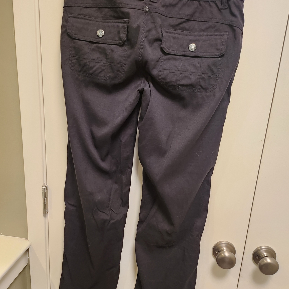 Prana Halle Women's Straight-Leg Hiking/Activewear Pants in Charcoal Black - Picture 2 of 6